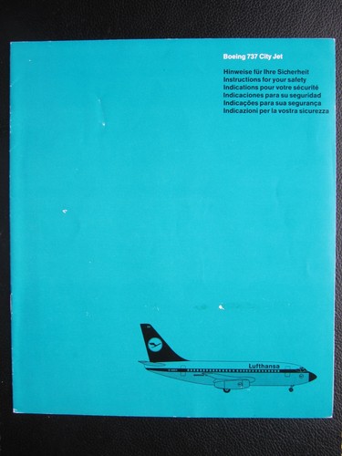 Lufthansa rare safety card - lufthansa,
