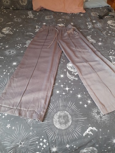 Zara silver wide leg - leg, trousers