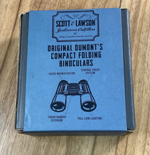 Scott & Lawson 10x25 Compact Folding Binoculars With Neck Strap & Carry Bag 