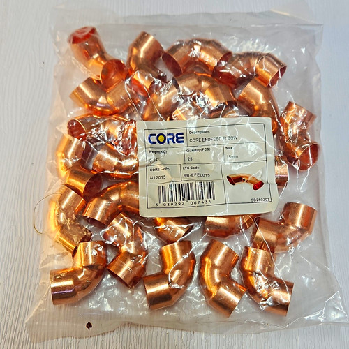 Core 15mm endfeed copper - 15mm,