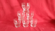 Six vintage cut glass - ,