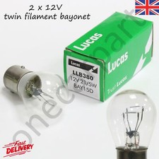 2X Lucas 12V 21W/5W Pair Stop