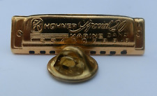 RARE UNUSUAL 1980s-ISSUED HARMONICA LAPEL PIN 'HOHNER SPECIAL 20 MARINE BAND'