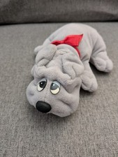 Original Vintage Hornby Pound Puppies Newborns Puppy 9" Soft Toy 1984 Grey. 