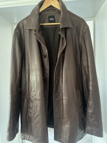 Hugo boss leather jacket - hugo,