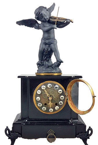 Antique french mantel clock - antique,