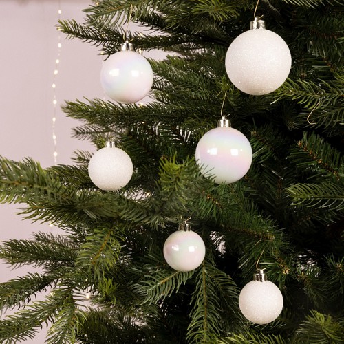 White iridescent christmas - 30,