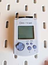 Official VMU Sega Dreamcast - Whitened, new batteries, no sound, screen damage