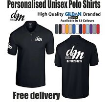 Custom Printed Polo Shirt Unisex Personalised Club Workwear Event Stag 