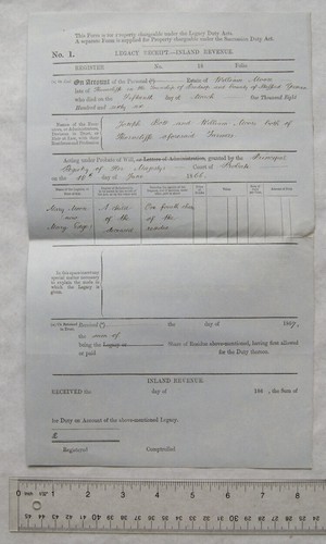 1866 inland revenue legacy - 1866,