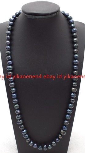 100 natural 8mm - black, blue
