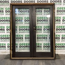 VARNISHED FRENCH DOORS WOODEN
