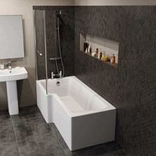 Modern L Shaped Shower Bath