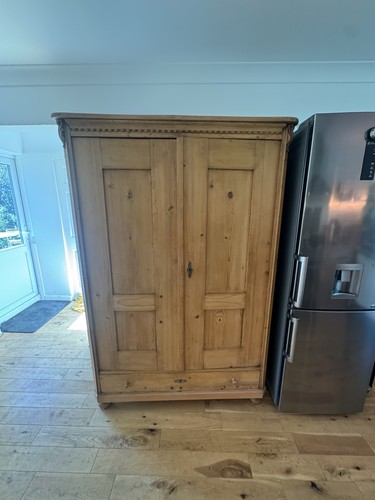 Antique solid pine cupboard - antique,