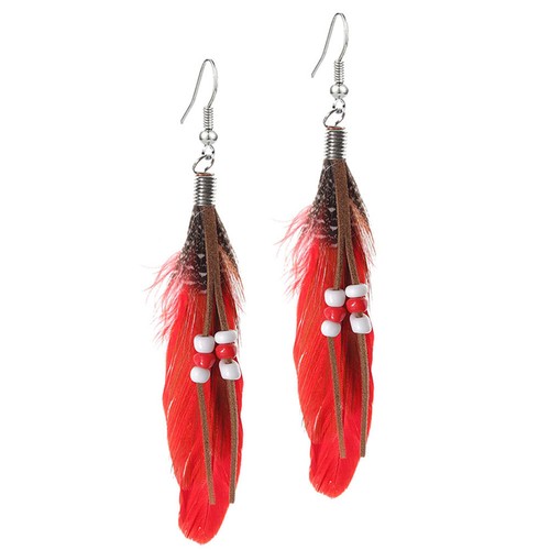 Pair vintage earrings plume - pair,