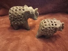 2 x Vintage Hand Carved