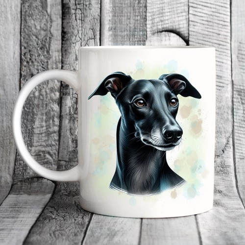 Whippet mug watercolour - mug,,