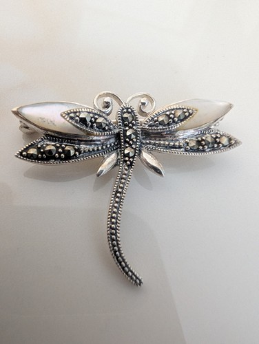 Sterling silver marcasite - silver,