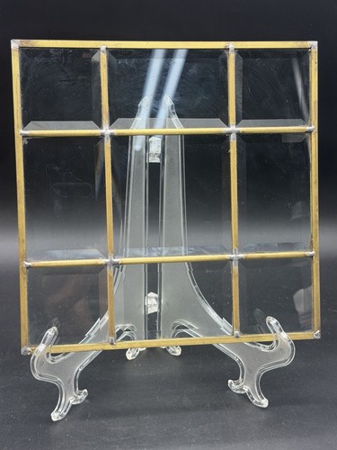 Vtg prism beveled - glass, stain