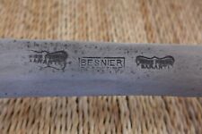 VINTAGE DRAW KNIFE TOOL, CARPENTRY, JOINERY, STRAIGHT, PLANE, LOGO BESNIER, RARE