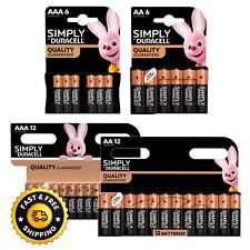 AA AAA Duracell Batteries Simply Alkaline LR03, LR6 10 Year Warranty, Far Expiry