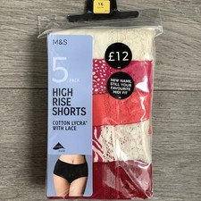M&S High Rise Shorts Cotton