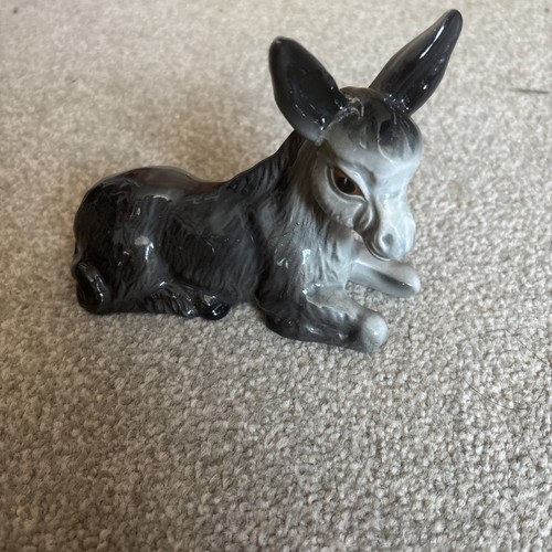 Vintage ceramic donkey - vintage,