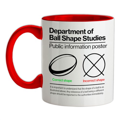 Rugby ball shape ceramic - ball, mug
