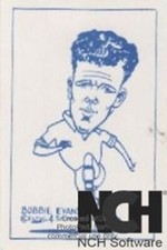 Bobby Evans Celtic Third Lanark Scotland  Repro Card by Mickey Durling