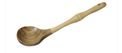 Large wooden bamboo - spoon, 30cm