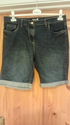 Ladies denim shorts with - , 2