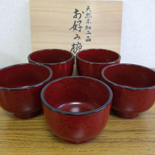 Japanese lacquer bowl - lacquer, red