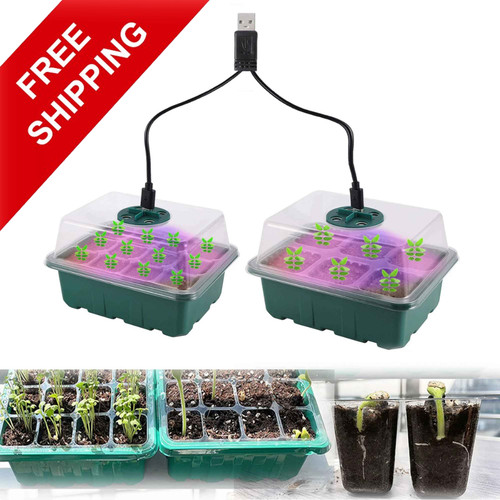 Seed starter tray with led - tray,
