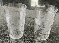 Victorian Acid Etched Glasses