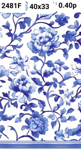 Blue and white single - 4,
