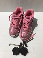 Heelys Size 1 Children's Skate Shoes Sparkly Pink -Good Condition (B3)
