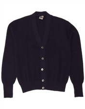 DRALON Womens Cardigan Sweater IT 46 Large Navy Blue Wool WZ05