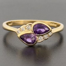 18ct Yellow Gold Amethyst &