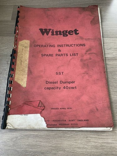 Winget 5st 40cwt diesel dumper - 5st,