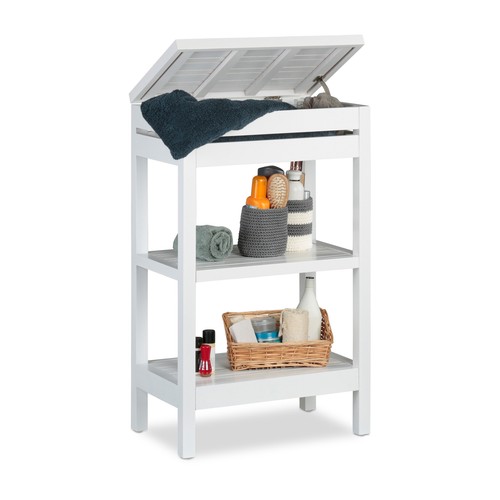 White bamboo standing - , shelf