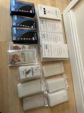 Job Lot 24 New Glass Screen Protectors & 18 silicone back cases various iPhones