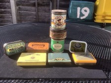 Nine Vintage Tobacco Tins