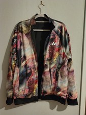 Adidas Melbourne Reversible Stretch Woven Tennis Jacket in Black/Multicolor