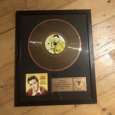 elvis presley king creole gold disc lomoted edition framed