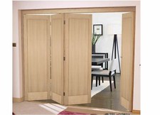Oak bifold doors - , internal