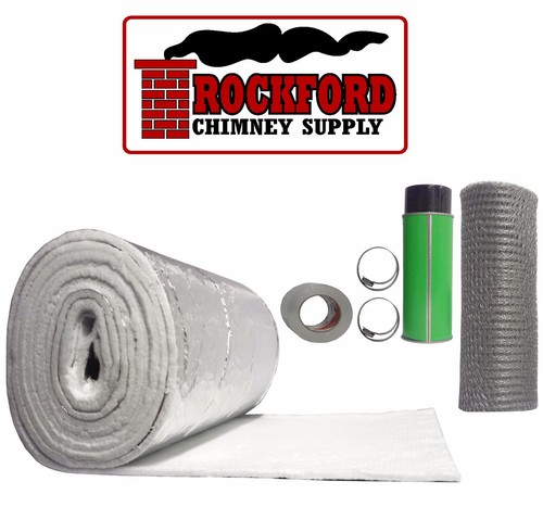 Chimney liner insulation kit - insulation,