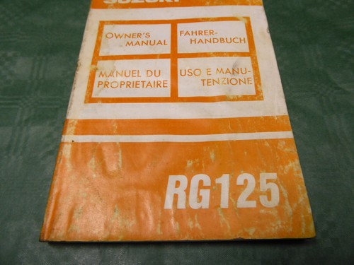 Suzuki rg125 fahrer handbuch - rg125,
