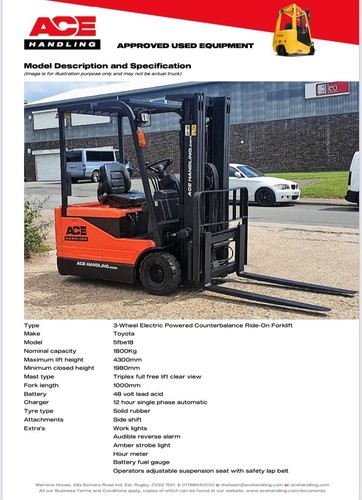 Toyota 5fbe18 container - toyota, 3w