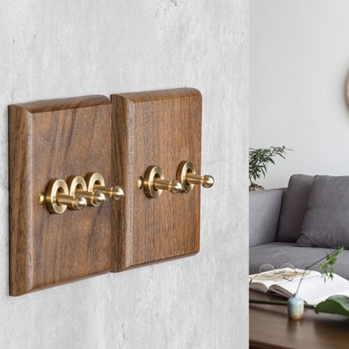 Wooden toggle light switch - toggle,