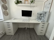 White IKEA LAGKAPTEN/ALEX Desk